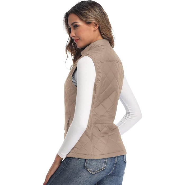 Жіноча степкова жилетка Steppweste S F12# Khaki: тепла, легка, для осені/зими