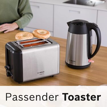 Електричний чайник Bosch DesignLine TWK3P424, 1.7 л, червоний, з нержавіючої сталі, бездротовий, з індикатором рівня води та захистом від перегріву