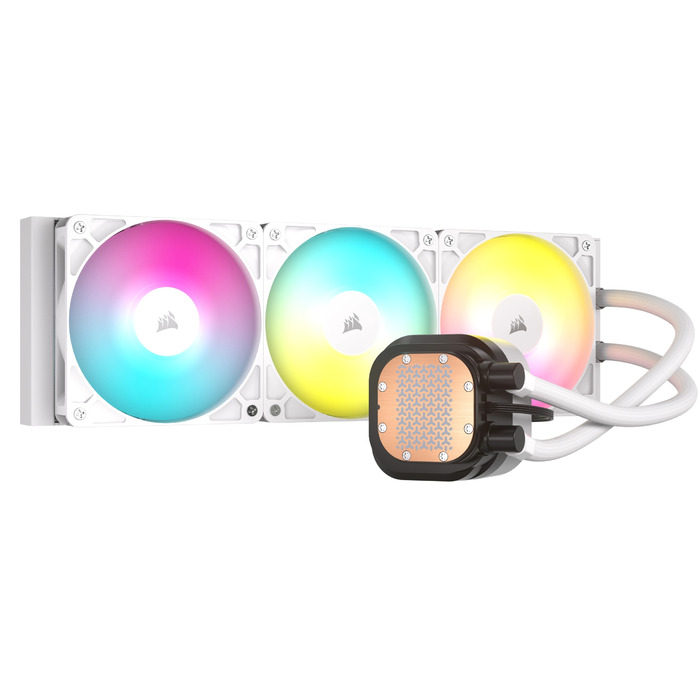 Рідинне охолодження процесора Corsair NAUTILUS 360 RS ARGB 3x120мм Біле
