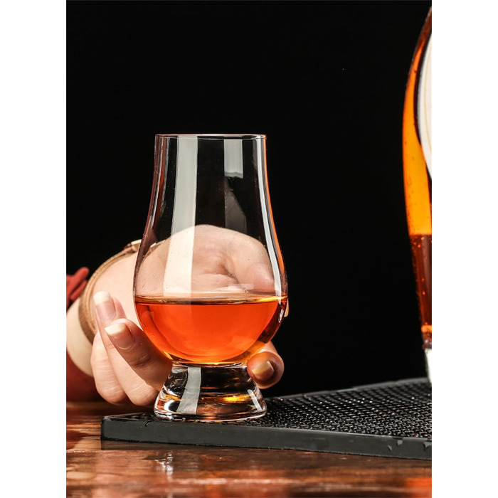 Набір склянок для віскі 6 шт. | Склянка для віскі 200 мл | Елегантні склянки для віскі з кришталевого скла | Склянки для віскі з скла, придатні для миття в посудомийній машині | Ідея подарунка для чоловіків