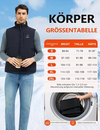 Обогреваемая жилетка для мужчин с PowerBank 20000mAh, 7.4V, флісова підкладка, 3 режими, для повсякденного використання, чорний