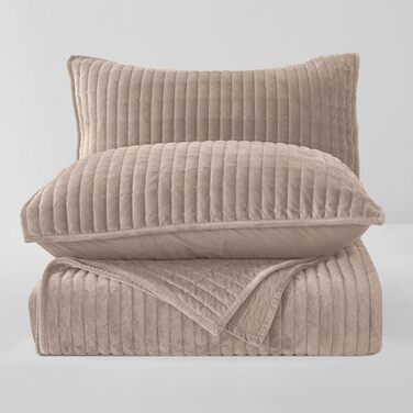 Королівський комплект постільної білизни SHALALA: розкішна оксамитова ковдра та простирадло (106'x94', коричневий)