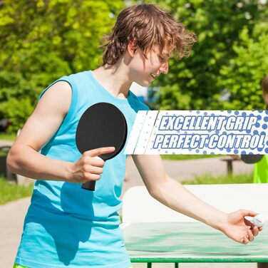 Senston Table Tennis Set - Professional Paddles for 4 Players - Rubber Compound, Indoor/Outdoor Play