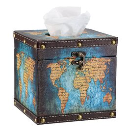 Скляний органайзер для серветок BTSKY: дерев'яний + PU, ретро-дизайн, для дому та офісу