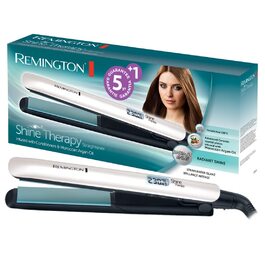 Випрямляч для волосся Remington Shine Therapy S8500 з керамічним покриттям, аргановою олією та вітаміном E, LCD-дисплей, 150-230°C