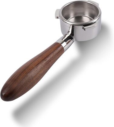 Портфільтр CAPFEI 54 мм з відкритим дном для кавомашин Sage/Breville Barista Express, Pro, Touch, Impress, ручка з горіха