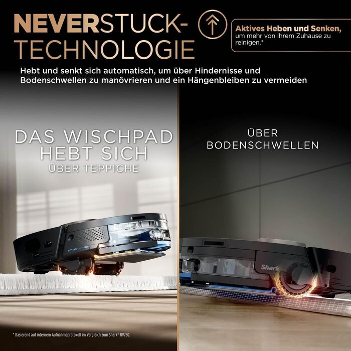 Робот-пилосос Shark PowerDetect 2-в-1 з функцією миття, NeverTouch Pro, самостійне очищення на 60 днів, 3D/LiDAR навігація, NeverStuck, керування через додаток, чорний RV2800ZEEU, 2 щітки, антимікробні подушечки, 1 капсула