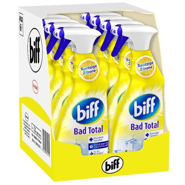 Засіб для чищення ванної кімнати Biff Bad Total з ароматом цитруса, набір 8 шт по 750 мл