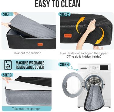 Автокрісло для собак великих порід (до 45 кг), миється, з двома страхувальними ременями, підходить для 2 середніх собак, чорний/сірий