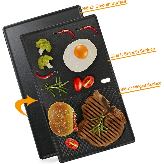 Решітка-гриль для Weber Spirit I/II 200/210/E210/E220/S210/S220 (лицьові кнопки керування), Запчастина Weber 7637, чавунна решітка-гриль