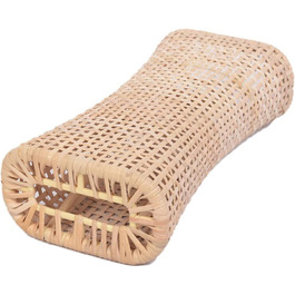 SANJIAOJIA Natural Rattan Sauna Pillow, Bamboo Headrest Pillow, Woven Pillow, Neck Support, Breathable Rattan Bed Pillow, Summer Cooling Pillow, Sleep Pillow, Orthopedic Pillow