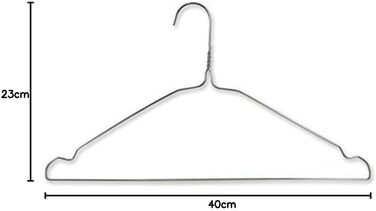 Плечики Hangerworld дротяні металеві з прорізами 41 см сріблясті, 50 шт.