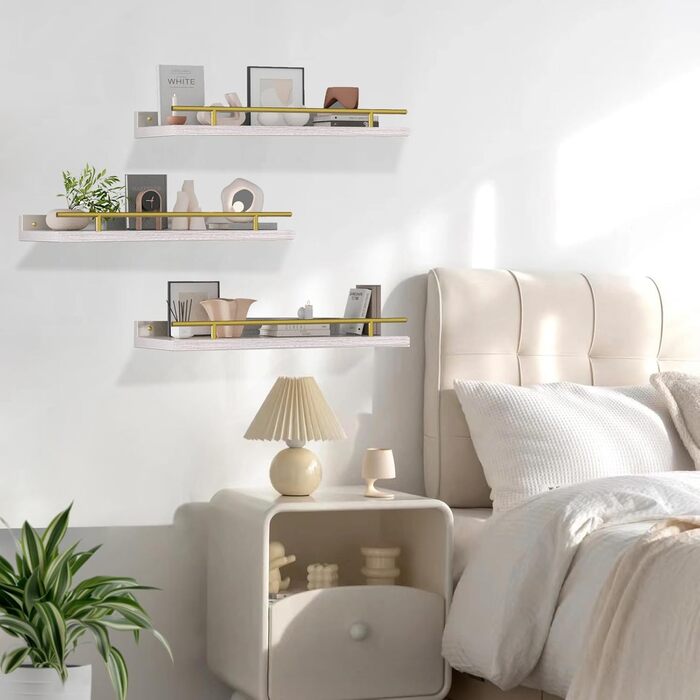 Настінна полиця Wandregal Holz, 3 шт. - полиці для кухні, вітальні, спальні, офісу, ванної кімнати. Полиця для книг та декоративних речей.