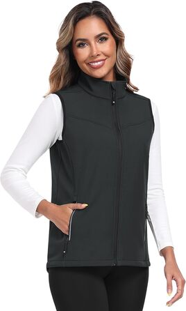 Жіноча софтшеллова жилетка MoFiz для активного відпочинку: трекінг, вандерінг, біг. Сіра, M