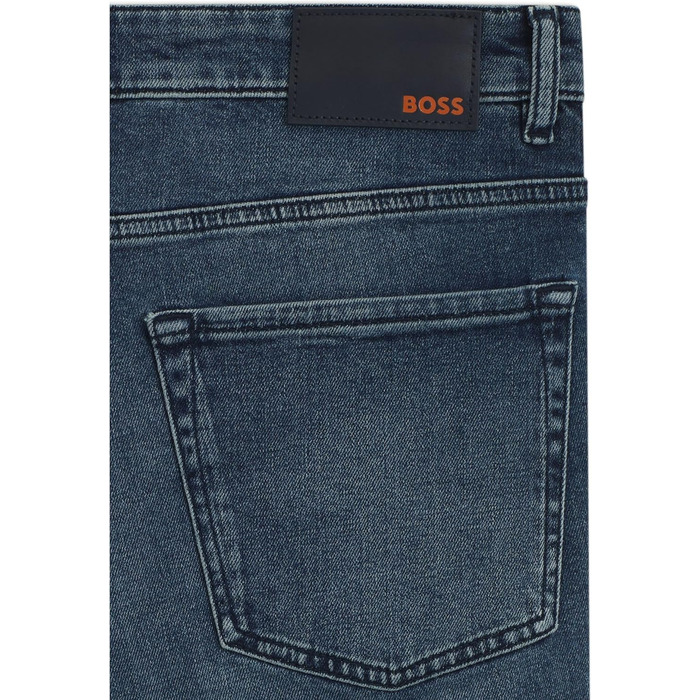 Чоловічі джинси BOSS Maine Regular-Fit сині з еластичного деніму (52W / 32L, Середньо-синій 427)