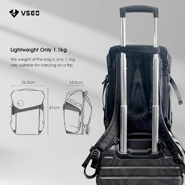 Рюкзак фотографський VSGO Black Snipe 16L для DSLR/SLR камер, DJI стабілізаторів та подорожей