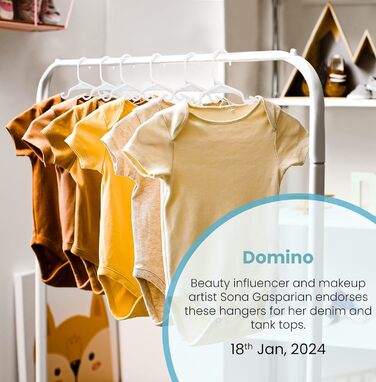 40 вешалок для дитячого одягу Utopia Home: білі, пластикові, 11,5 см - для шафи, щоденне використання