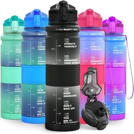 ZORRI Sport Water Bottle for Kids, 500 ml/700 ml/1000 ml, BPA-free, eco-friendly Tritan plastic, reusable water bottles with filter, 1000ml-32oz (Black/White, 503 ml)