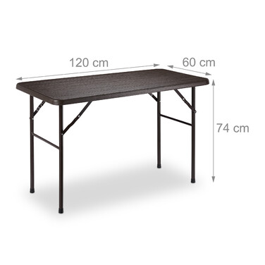Relaxdays Square Garden Table, Wood-Look