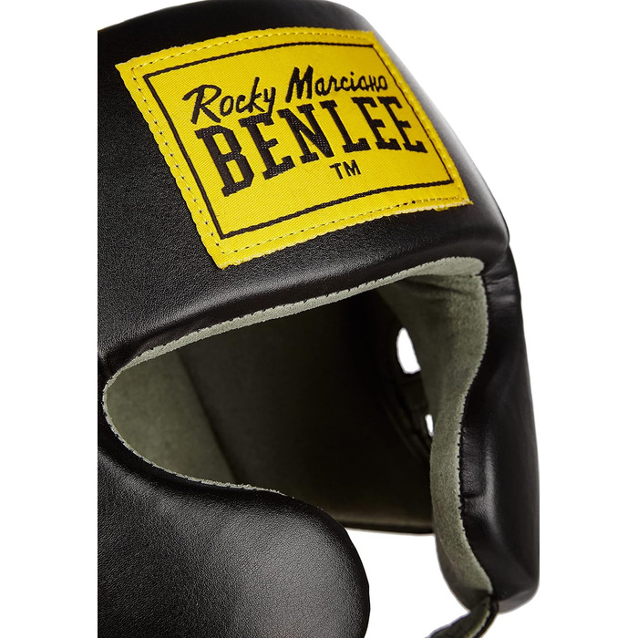 Benlee Mike Faux Leather Headguard (L-XL, Black) - Motorcycle & Boxing Head Protection