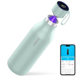 Розумна самоочисна пляшка VSITOO 946 мл (33oz) з нержавіючої сталі з ізоляцією, чорна (синя)