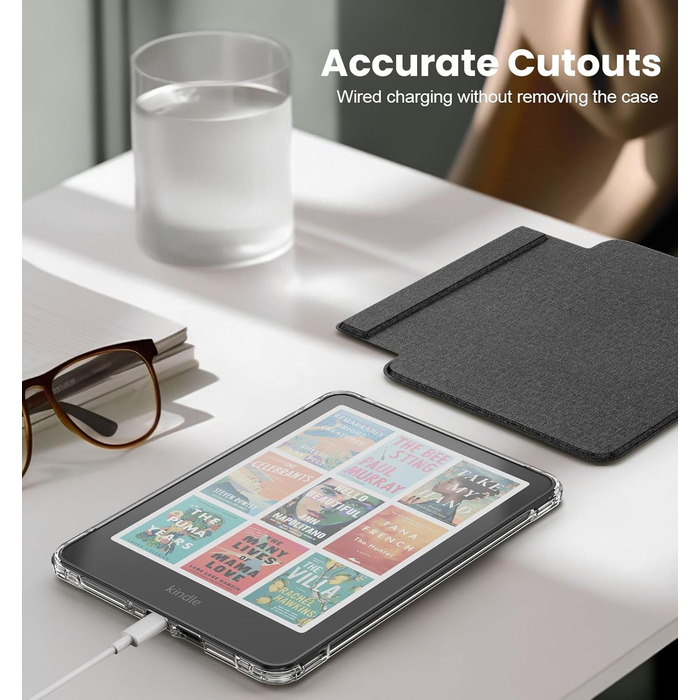 Чохол для Kindle Paperwhite 12 (2024) та Kindle Colorsoft (2024/2025) MoKo, Denim, Чорний, Магнітний, з авто-вимкненням