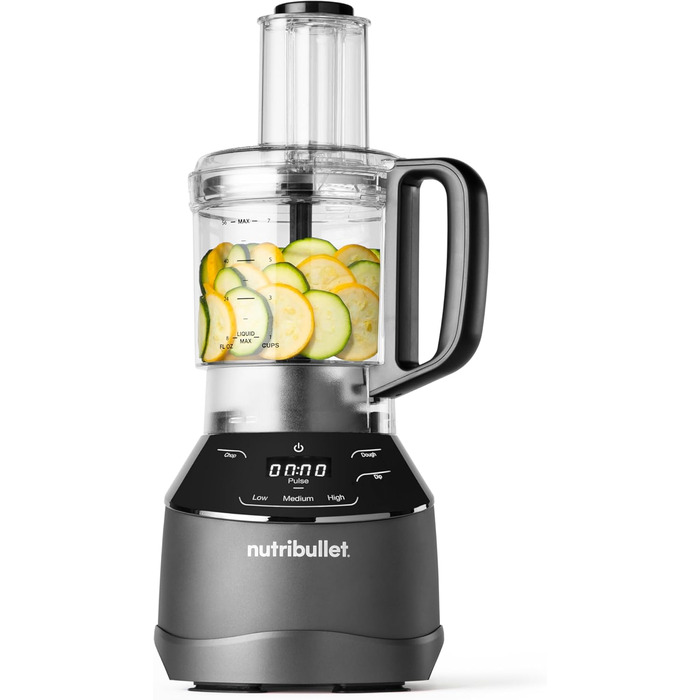 Блендер Nutribullet Full Size Combo, електричний міксер, професійний подрібнювач, 1500 Вт, 1,89 л, чорний