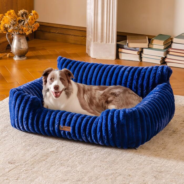 М'яке ліжко для котів та собак MEWOOFUN, 91x72x30 см, Marineblau (Темно-синій)