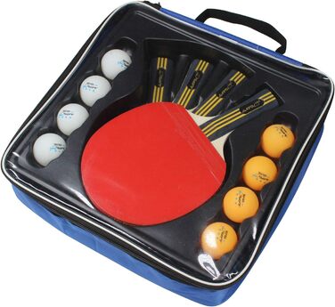 Набір для пінг-понгу MAPOL: 4 професійні ракетки та 8 м'ячів 3-зірки, зручний кейс