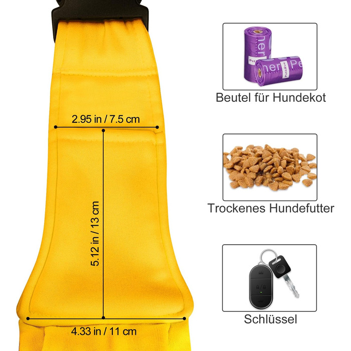 PetLoft Сумка-переноска для собак та котів, реверсивна, регульована, Cross-Body Carrier з підстібкою для нашийника (Жовтий)