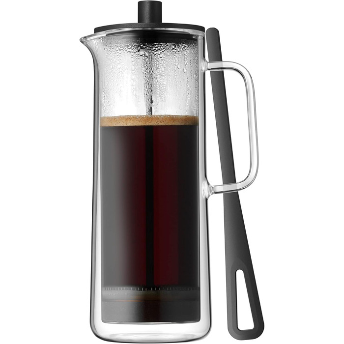 WMF Coffee Time Coffeepress double-walled 0.75l, French Press, coffee maker for 6 cups, glass, dishwasher-safe