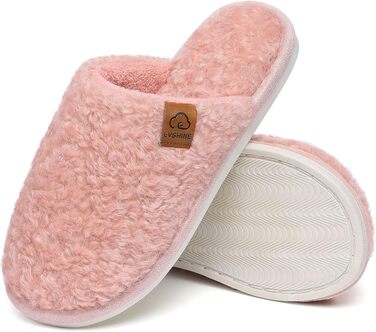 Жіночі м'які капці-тапочки Evshine з ефектом пам'яті (Memory Foam), закриті домашні капці, рожеві (розмір 37/37.5 EU)