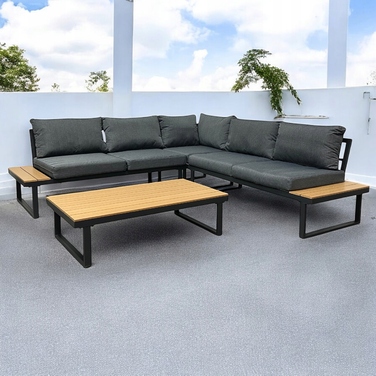 Комплект садових меблів Ideal Garden, метал, сірий, 3 предмети