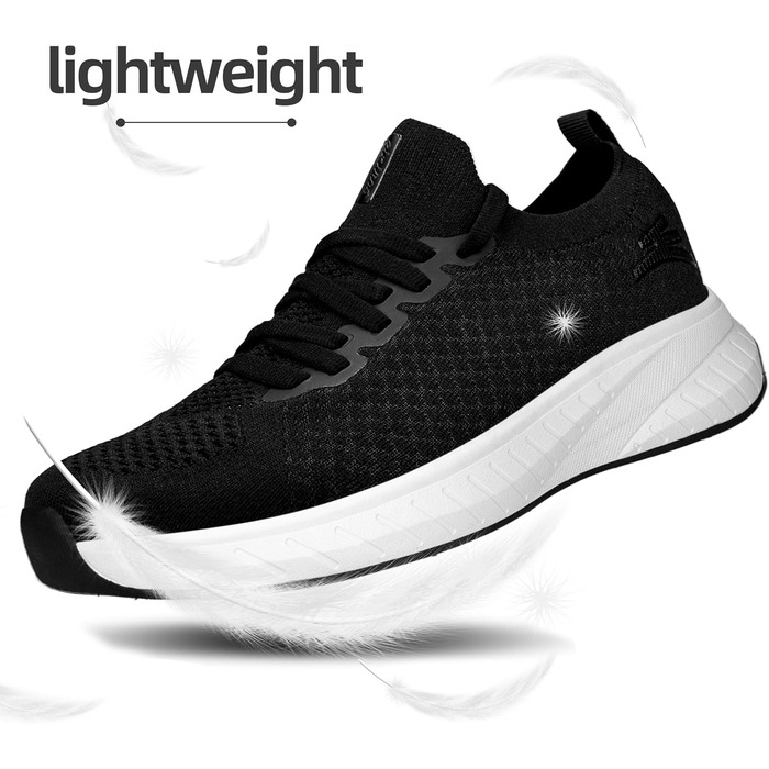 Жіночі кросівки для бігу та повсякденного носіння. Легкі, дихаючі, стильні. (36 EU, чорний та білий)