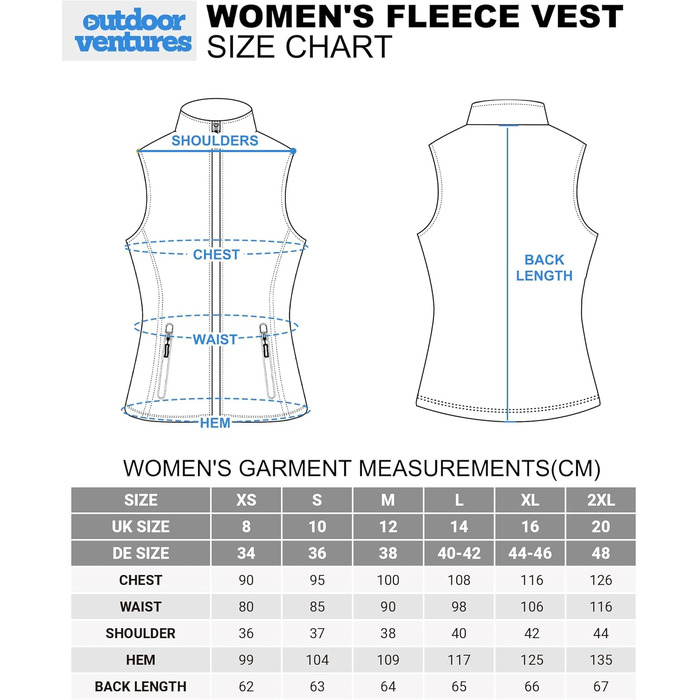 Жіноча флісова жилетка Outdoor Ventures - тепла безрукавка для спорту та відпочинку, чорна, XS