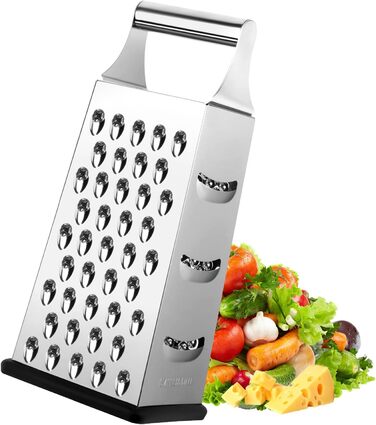 Тритаска решітка з нержавіючої сталі: універсальна тертка для овочів, сиру та картоплі з антиковзким дном