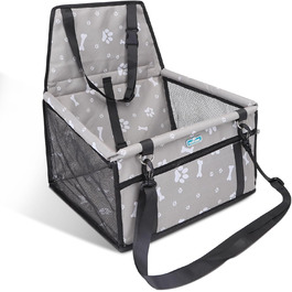 Nobleza Автомобільний крісло-переноска для собак та котів, сірий, 40x34x25 см, складна, миється