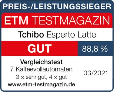 Кавомашина Tchibo Esperto Latte з функцією збивання молока для кави Crema, еспресо і молочних напоїв, антрацит