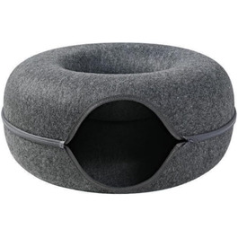 Котяче гніздо-бублик Trautesheim з когтетоком, сірий/антрацит, 50см x 20см