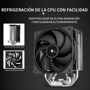Thermalright Assassin X 120R Black - Кулер для CPU з цифровим дисплеєм, підтримка AM4/AM5, Intel LGA1851/1700/1150/1151/1200