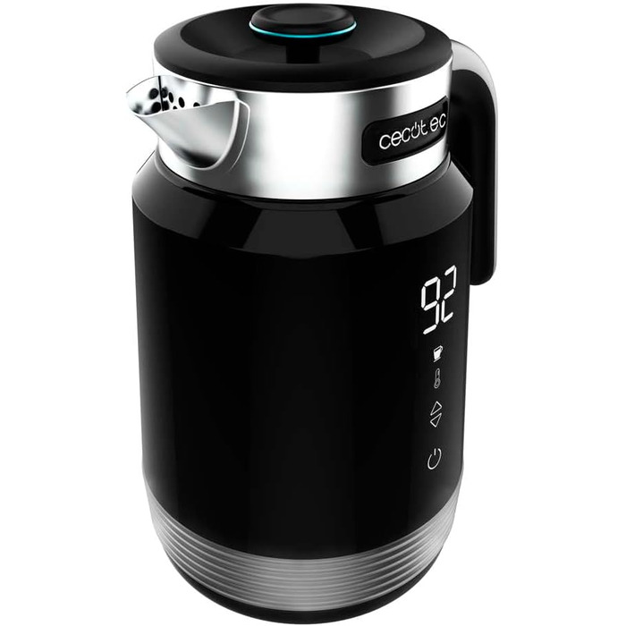 Електричний чайник Cecotec ThermoSense 600 Touch White, 1.7 л, 2200 Вт, з нержавіючої сталі та пластику, LED-підсвітка, поворотна база 360°