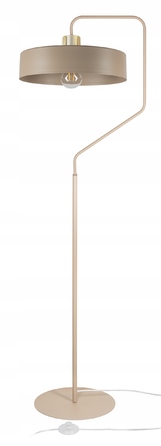 Підлоговий світильник Glimex Modern E27 60 Вт, бежевий, золотий