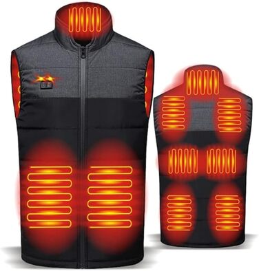 Обогревна жилетка з Powerbank, жилетка з підігрівом, чоловіча/жіноча - тепла жилетка з акумулятором - XXL