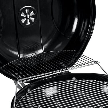 Кульовий гриль BBQ-Toro Ø57 см з полицею та підйомником решітки, для барбекю, круглий вугільний гриль з кришкою, площа грилю Ø54,5 см