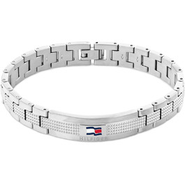 Браслет на руку Tommy Hilfiger для чоловіків з нержавіючої сталі. Доступний у чорному або сріблястому кольорі