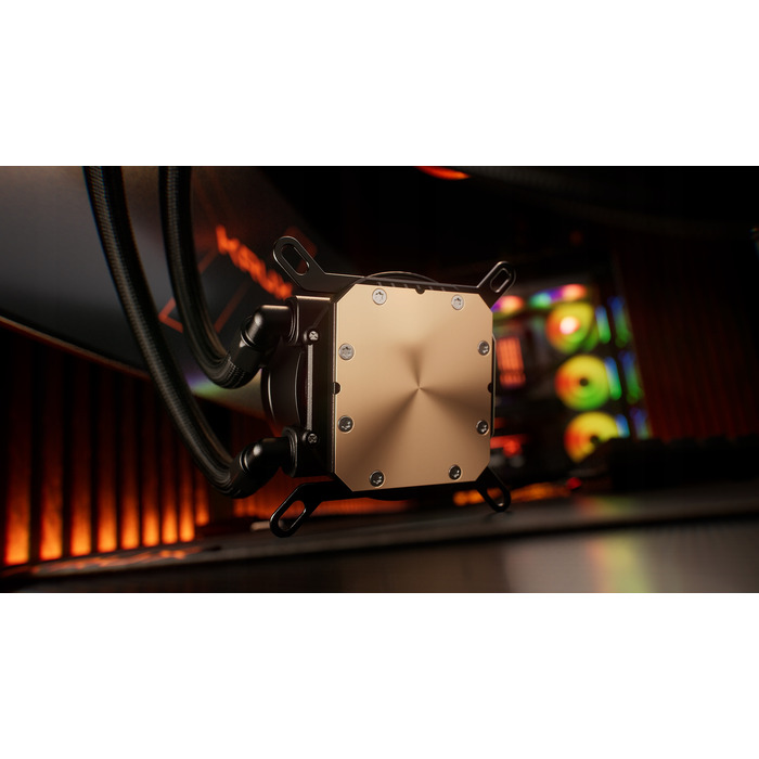 Система водяного охолодження процесора Krux HydroX 240 ARGB, 2x 120мм, 4-pin, Чорна