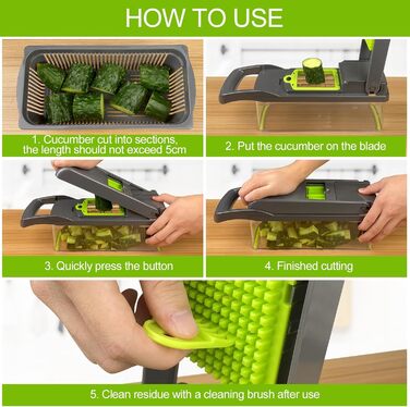 Багатофункціональний набір для нарізки овочів 16 в 1 з відром, нержавіюча сталь, слайсер для огірків, картоплі, моркви