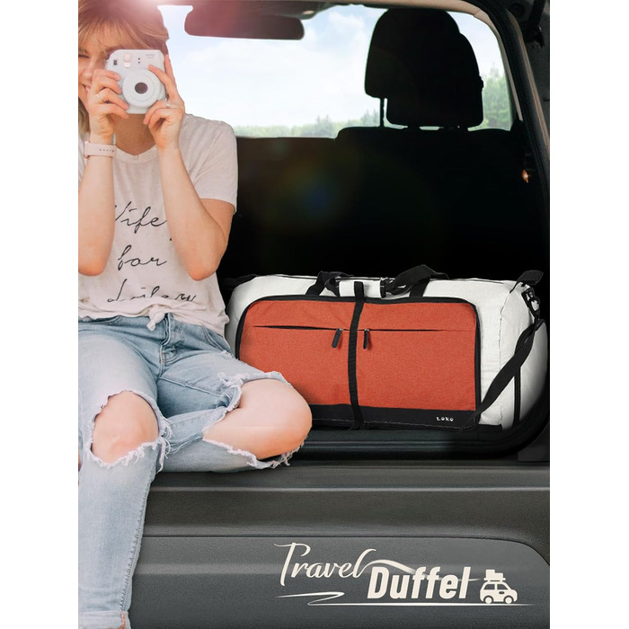 Сумка-рюкзак Lekesky для подорожей, 45x36x20 см, Easyjet Handgepäck, спортивна сумка з відділенням для взуття, водонепроникна, 80 л, бежево-коричнева