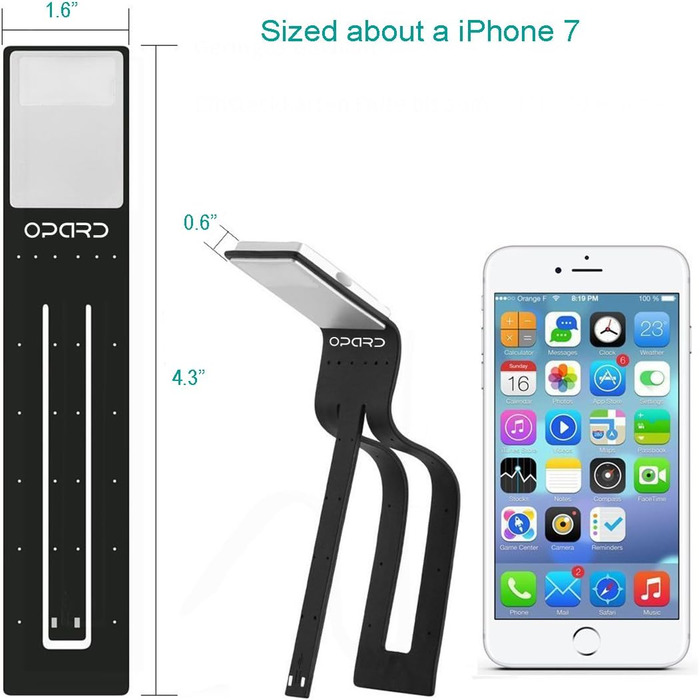 LED лампа для читання Opard: регульована, портативна, для Kindle, майстрів, студентів