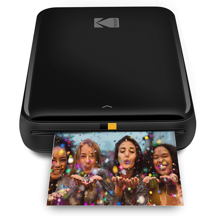 KODAK Step: Портативний принтер для фото з телефону - Друкує фото 2x3” на клейкій папері ZINK - Bluetooth, сумісний з iOS та Android - Чорний